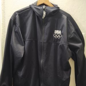 United States Olympic Committee Team (USA) Blue Track Jacket Full Zip Size L